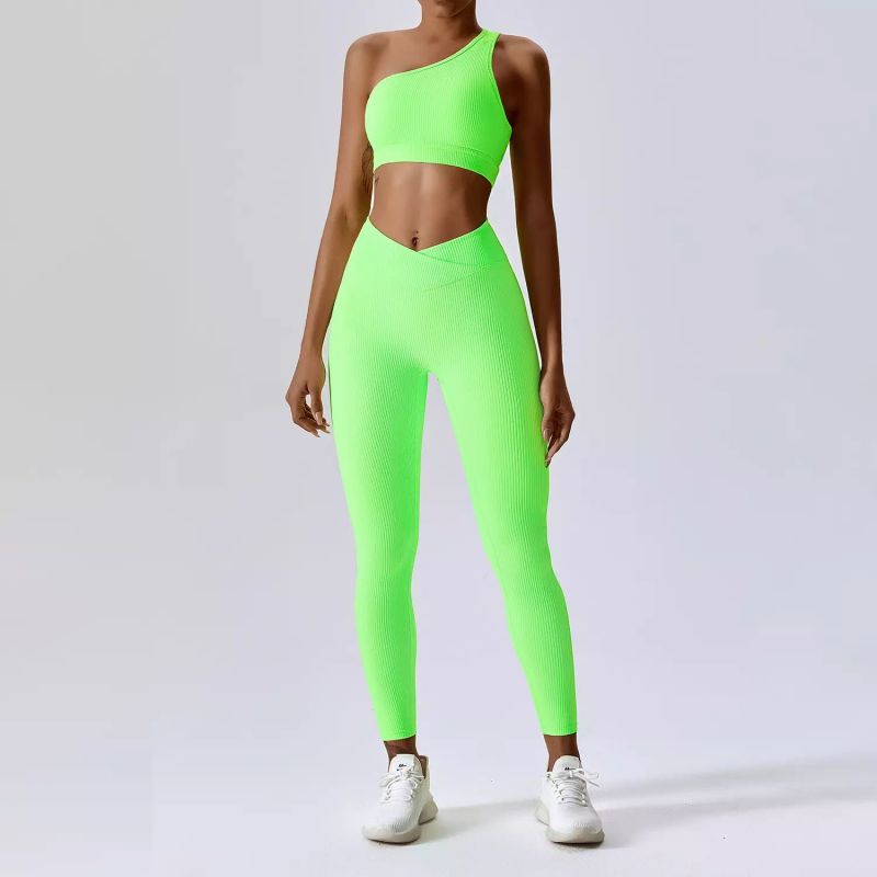Wholesale Bright Color Fashion Style Gym Wear Sets-A2005