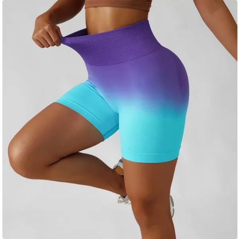 Wholesale Gradient Color Quick Drying Seamless Exercise Shorts-C2005